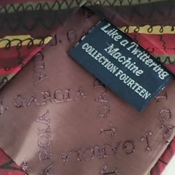 Famous Jerry Garcia Multi Colored Tie 100% Silk - Picture 4 of 7